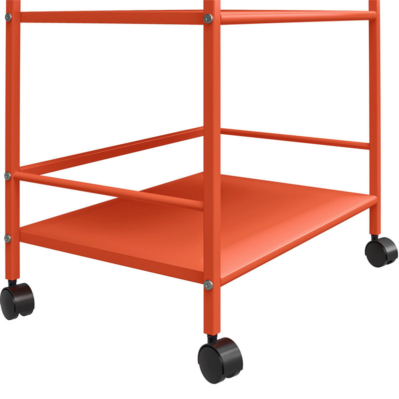Metal Bar Cart, Orange