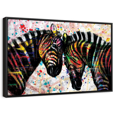 " Paint Splash Zebras "