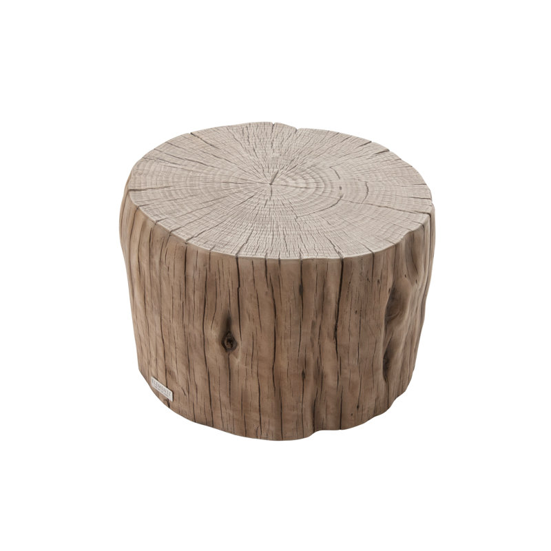 Table basse en souche de 27 po Elementi Home Daintree pour l'intérieur et l'extérieur, Bois rouge