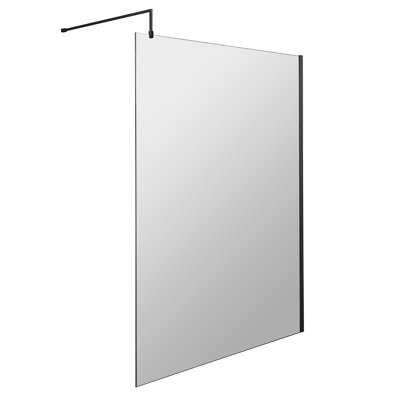 Wetroom Screens 6750mm - W x 1850mm H Semi-Frameless Wet Room Screen with Clear Glass