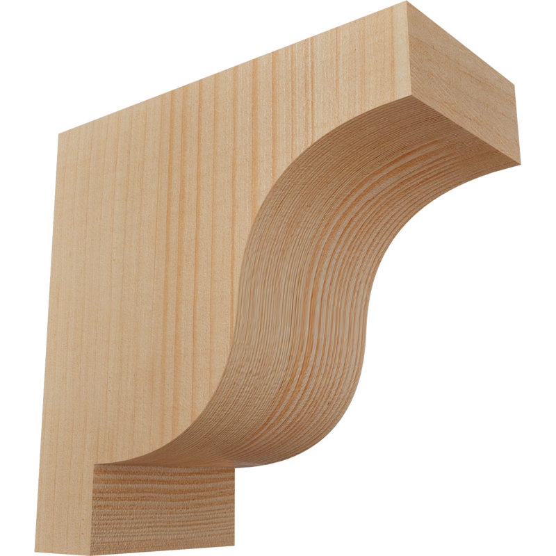 Newport Corbel, H 8 po x l 3,5 po x P 8 po, Sapin de Douglas, Lisse