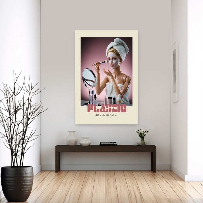 Art mural contemporain abstrait Flawless Doll, H 60 po x l 40 po