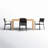 Anautica 4 - Person Teak Solid Wood Patio Dining Set Umbrella Hole Included Rectangular Table