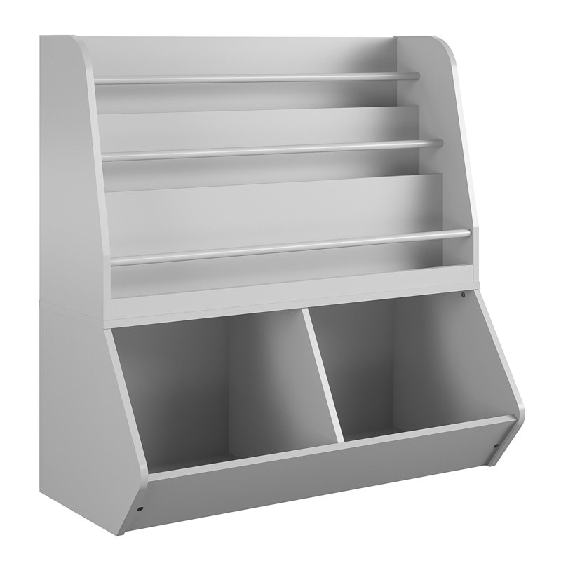 Rangement pour livres et jouets Thure, Gris colombe
