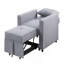 Fauteuil convertible en lin gris clair 33,25 po Zaira