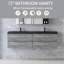 Meuble-lavabo double 72 po avec plateau en quartz Annaleigha