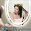 Miroir de salle de bain moderne ovale à DEL avec éclairage 3 couleurs à intensité variable Mg