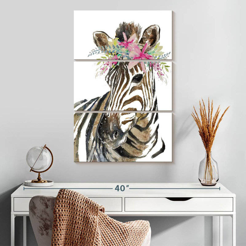 Brampt Crowned Zebra, 32" H x 20" W