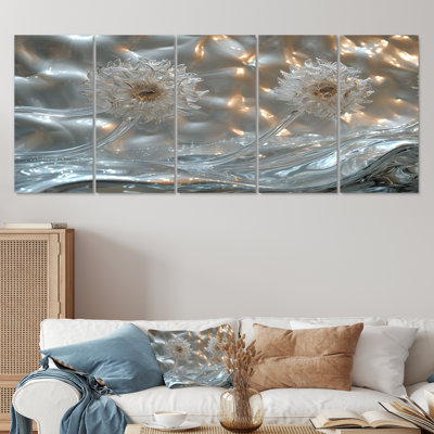 Ensemble de 5 décorations murales Walton Sparkling Dandelion Dreams II - Dandelion