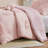 4-Piece Full/Queen Floral Reversible Tufted Chenille Comforter Set with Flower Throw Pillow,Pink