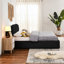 Queen Size Storage Upholstered Hydraulic Platform Bed With Integrated Headboard, Chenille Fabric-343222642-343222644
