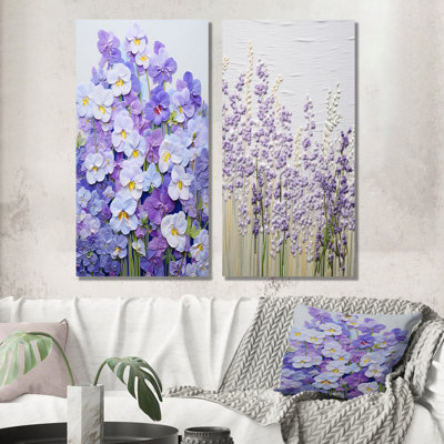 Ensemble de 2 décorations murales Violets