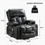 La chaise longue électrique Power Lift, adaptée aux personnes âgées, avec fonctions de chauffage et de vibration, en cuir avec USB, peut être utilisée pour s'allonger. Noir