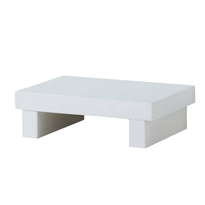 Petite table de chevet en bois avec chargeur USB au fini blanc
