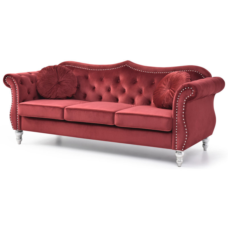 Modern Sofa Glory Furniture Hollywood Sofa, Burgundy
