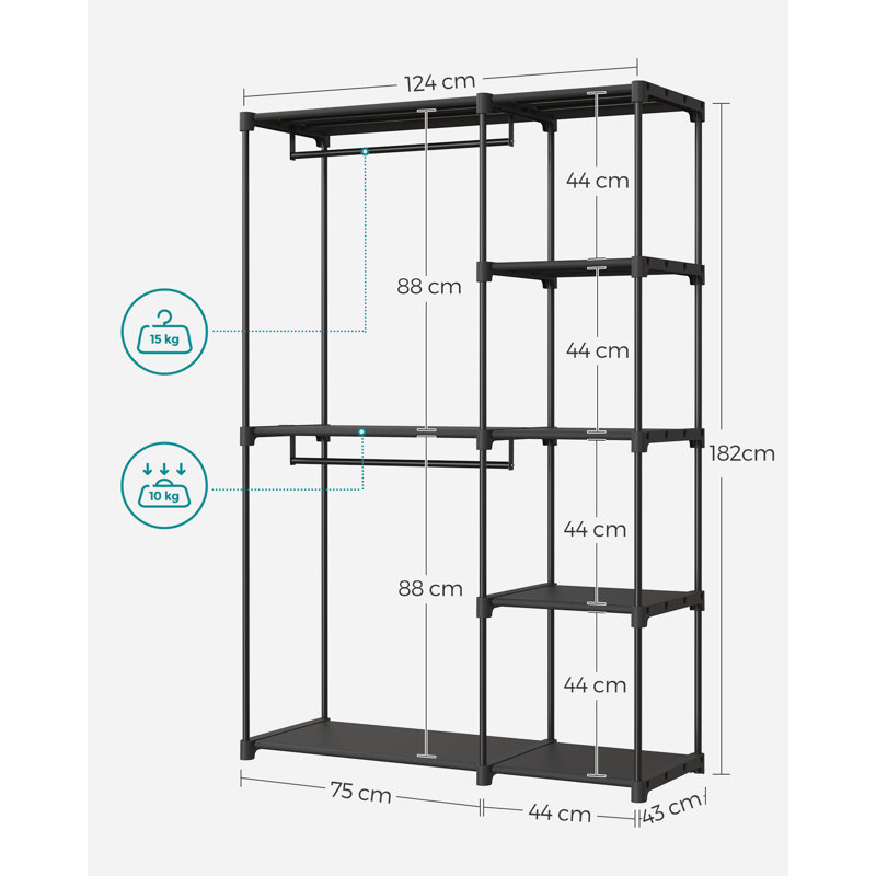 Priolo Hall Tree 124cm Wide, Black