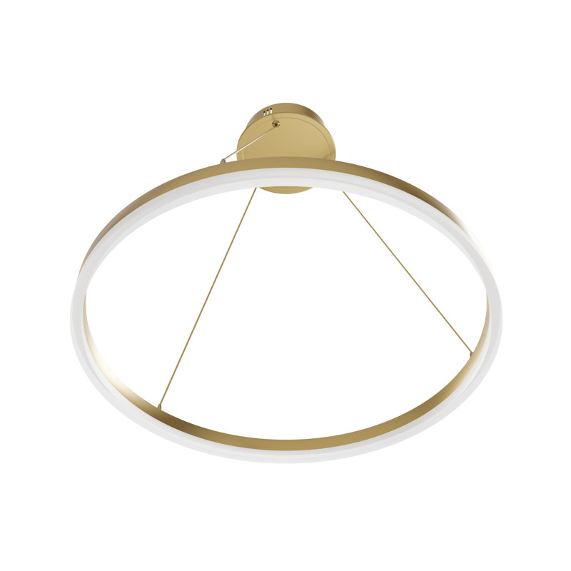 1 - Light LED Pendant, 1.6" H x 23.6" W x 1" D, Gold