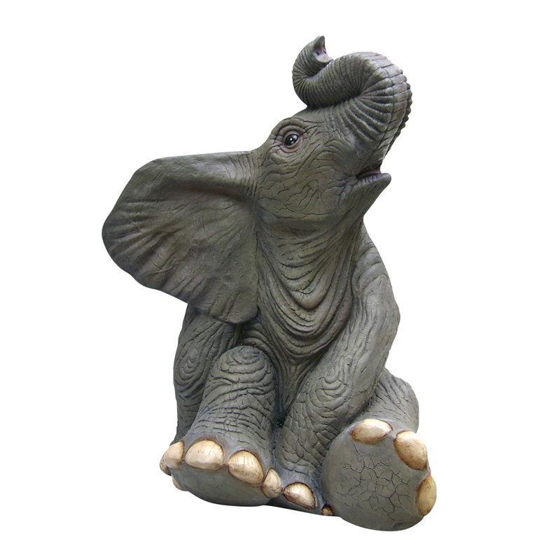Statue de jardin bébé éléphant assis