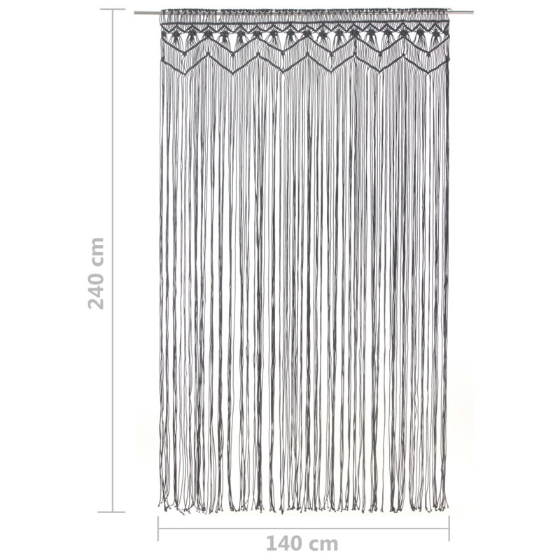 Lastrup Sheer Curtain Single Panel, Anthracite