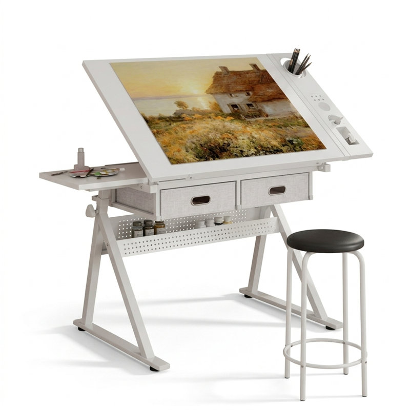 Adjustable Drawing Drafting Table
