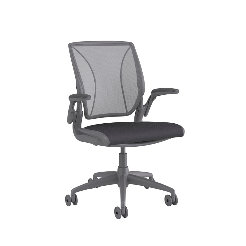 Diffrient World Wool Task Chair, Gray, Catena/Caraway, Corde/Peacock