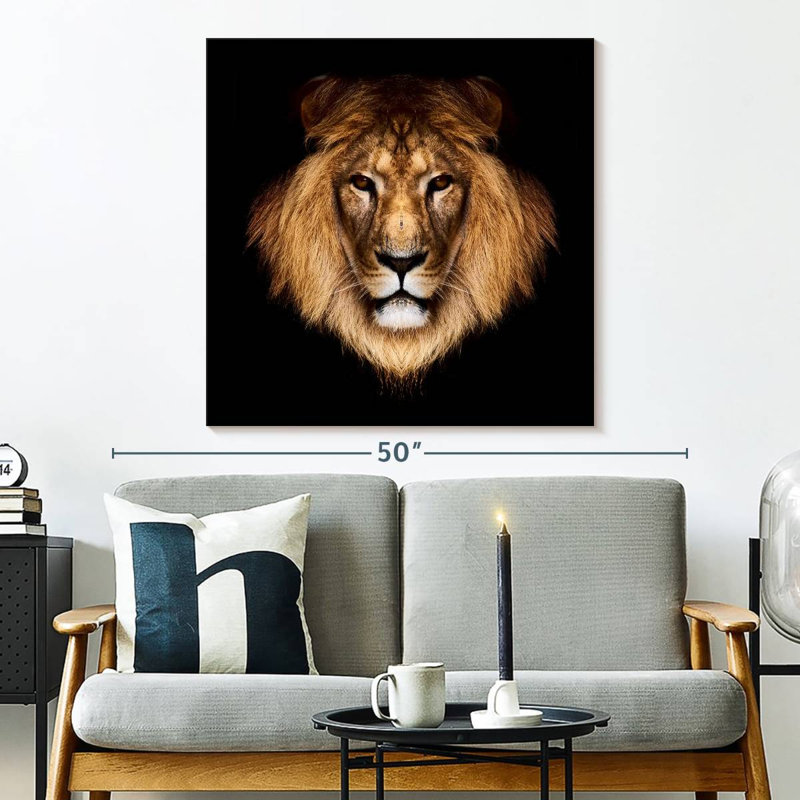 Brampt Solemn Lion, 33" H x 33" W
