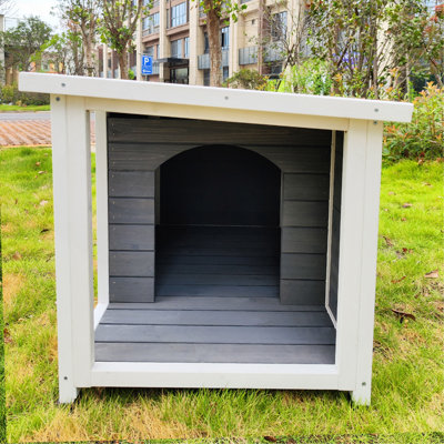 Outdoor Puppy Dog Kennel ,Waterproof Dog Cage, Wooden Dog House With Porch Deck