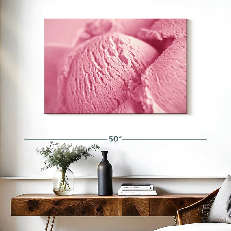 Crème glacée à la fraise Yarlin, H 26 po x l 39 po