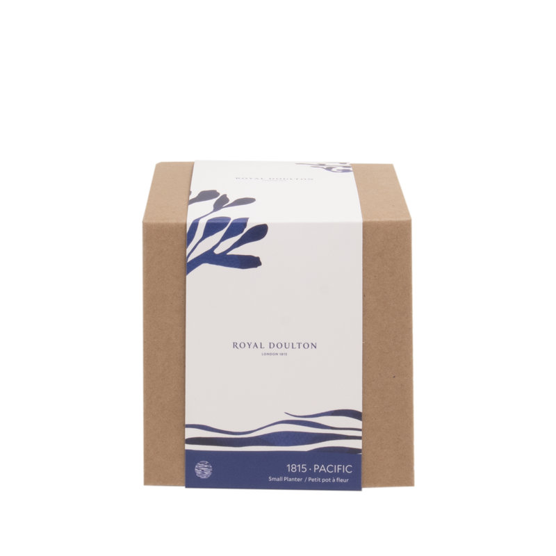 Royal Doulton 1815 Pacific Small Planter 5.75 x 6in Blue