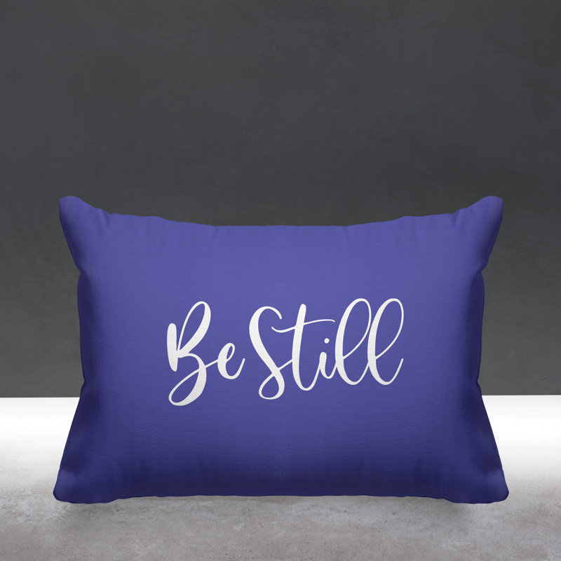 Aspire Be Still Outdoor Rectangular Pillow Cover & Insert, Iris