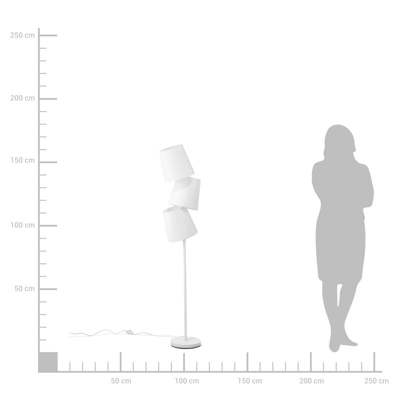 Aamna 163cm Novelty Floor Lamp, White
