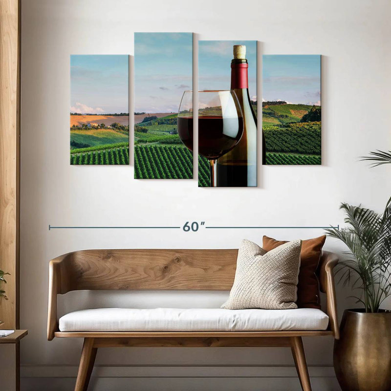 Yarlin Red Wine In Tuscany, 32'' H x 52'' W