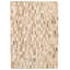 Tapis gris clair / beige en cuir de vache fabriqué à la main Setauket