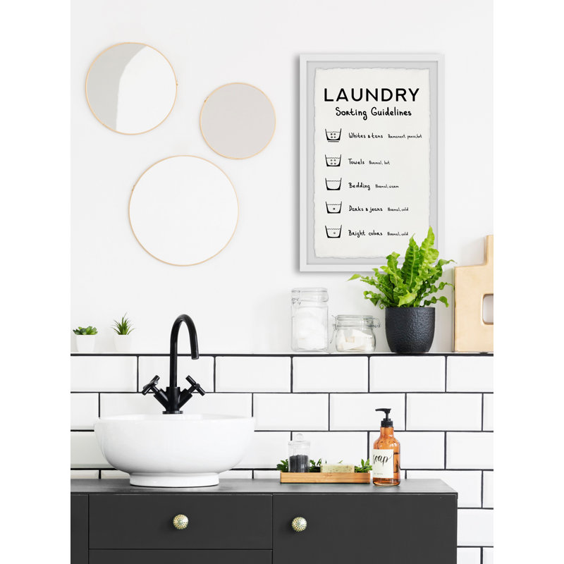 Sorting Laundry - Single Picture Frame Print, 91cm H x 61cm W x 3.81cm D