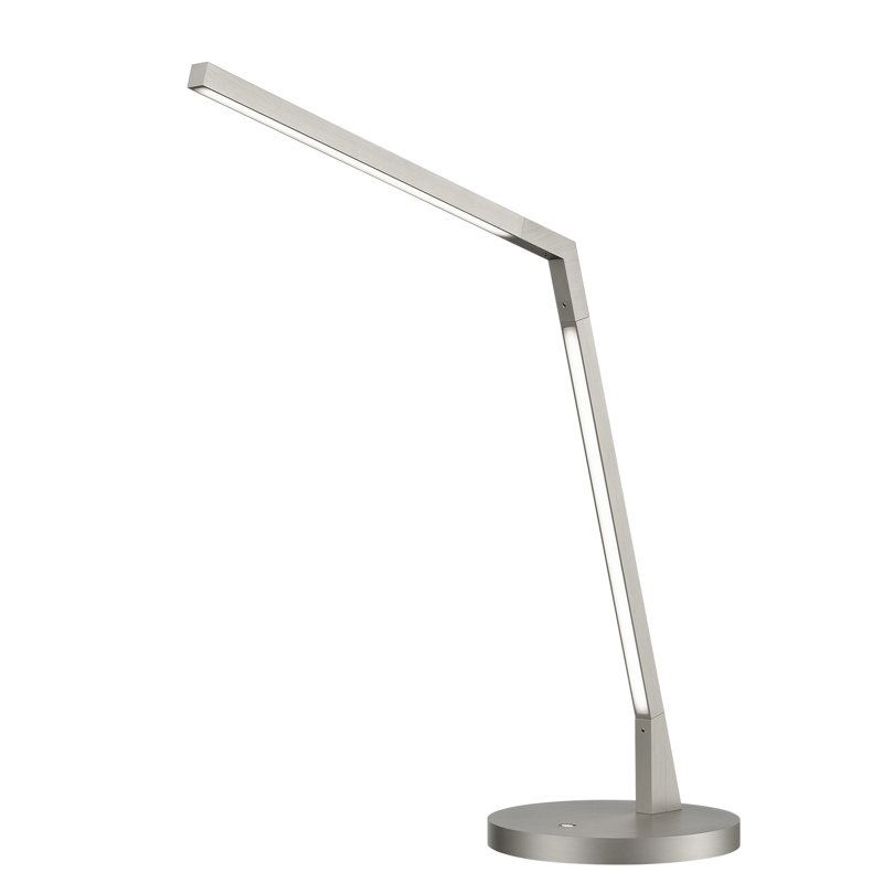 Miter Metal Desk Lamp, Brushed Nickel