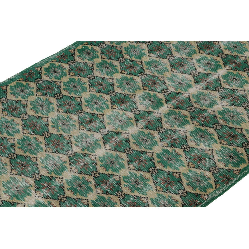 Hand Knotted Wool Area Rug, Rectangle 3'8" x 6'4"
