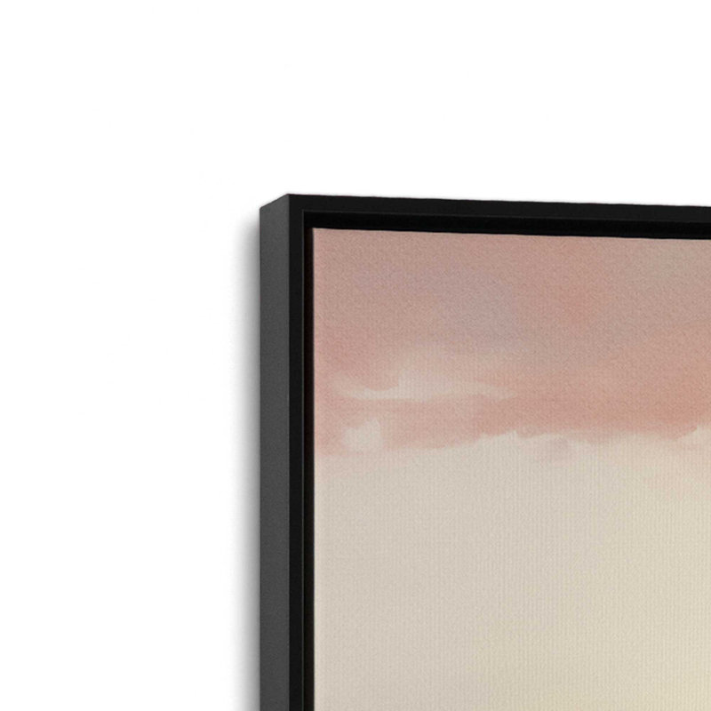 Impression sur toile Peaceful Countryside Reflections, Cadre noir, H 32,75 po x l 48,75 po x P 1,75 po