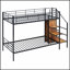 Lit superposé au-dessus de Chosposi avec échelle de rangement latérale et garde-robe, alliant style moderne et efficacité de l'espace