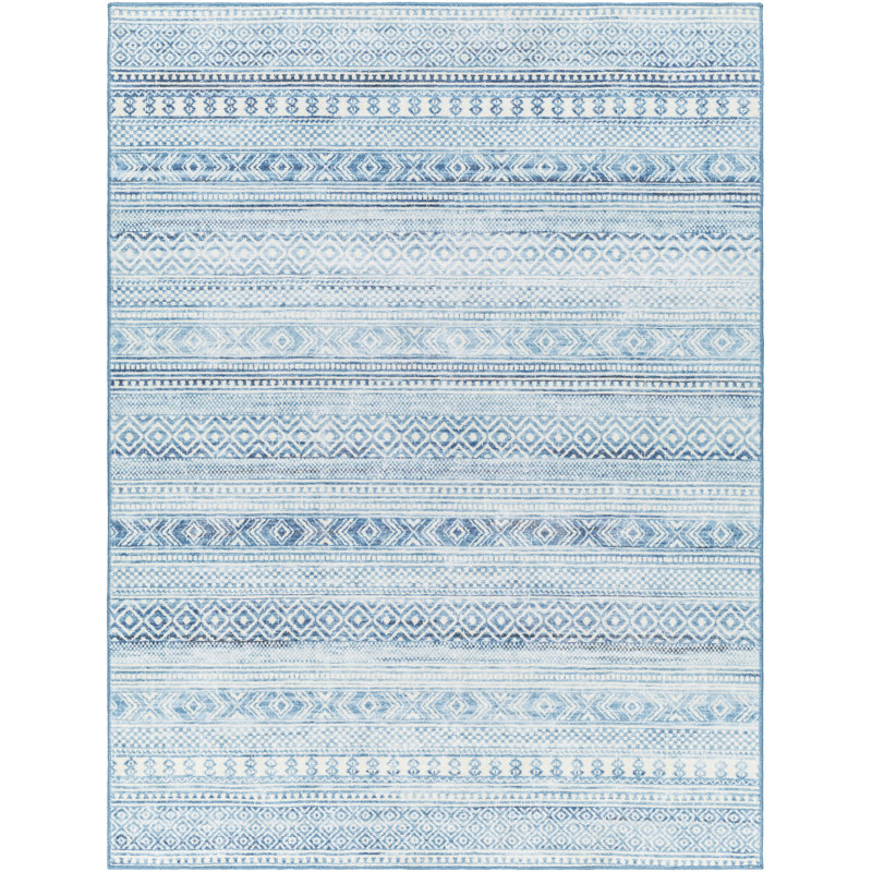 Demetra Light Silver Machine Washable Area Rug, Runner 2'7" x 7'3"