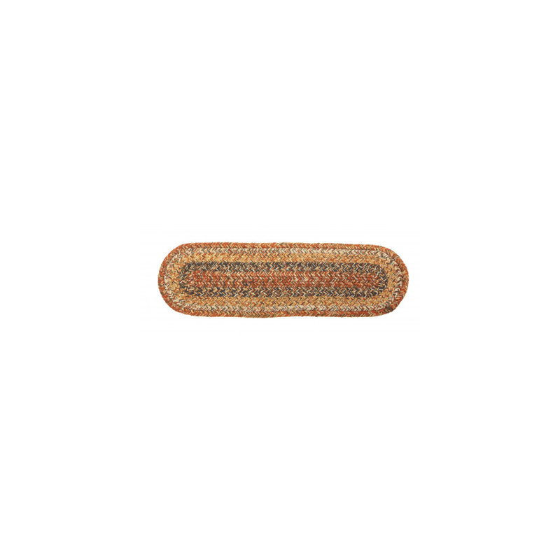 Tapis d'escalier brun tressé Wegner