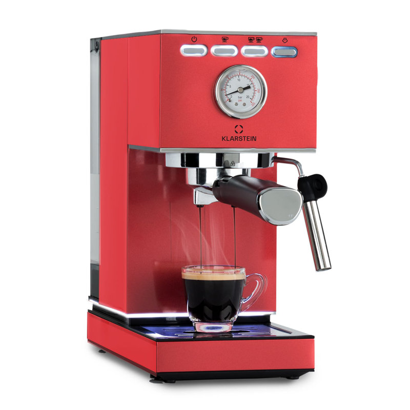 Pausa espresso maker 1350 watts 20 bar pressure water tank: 1.4 L stainless steel, Red