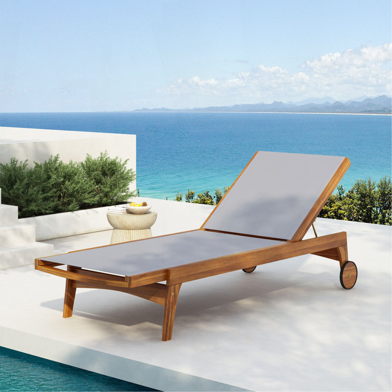 CHAISE EXTÉRIEURE, Gris / teck