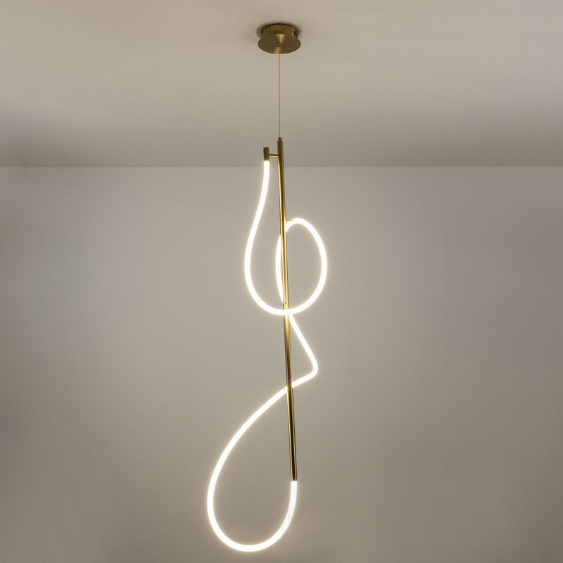 Lustre linéaire unique avec hauteur réglable 4500K (lumière neutre)