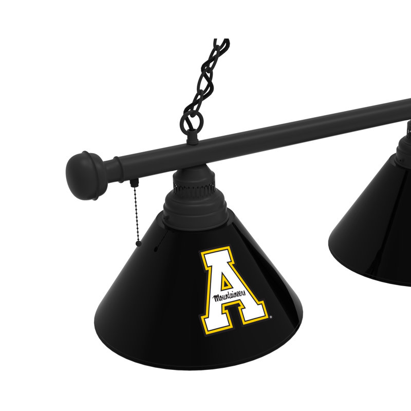 3 - Light Pool Table Lights Pendant, Black, Appalachian State Mountaineers