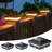 Matte Black Solar Powered Integrated LED Fence Post Cap Light Pack