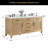 Grisella 72" W Solid and Manufactured Wood Bathroom Vanity