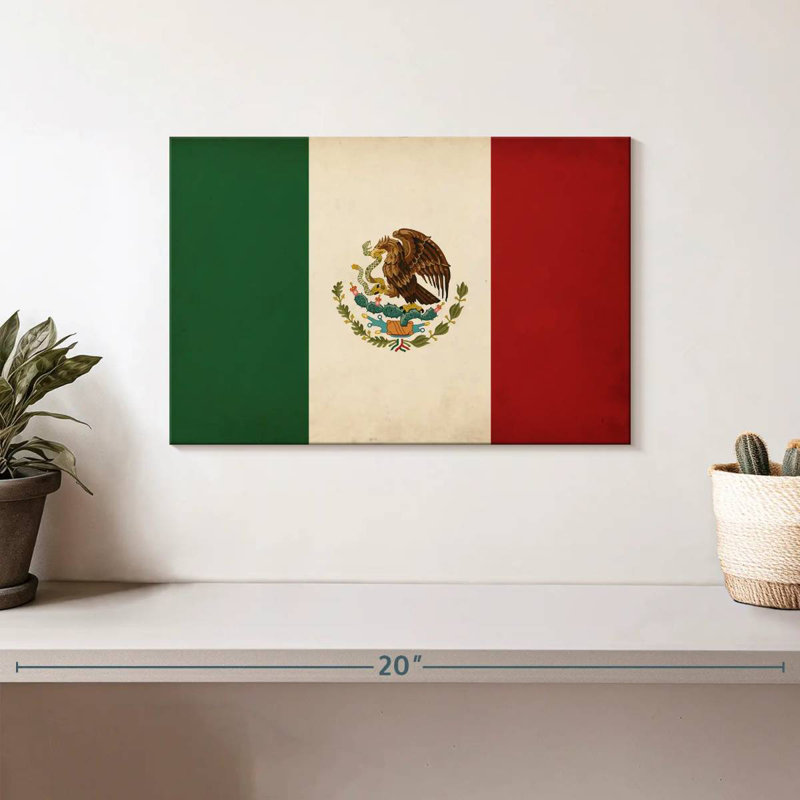 Drapeau mexicain Borges, H 8 po x l 12 po