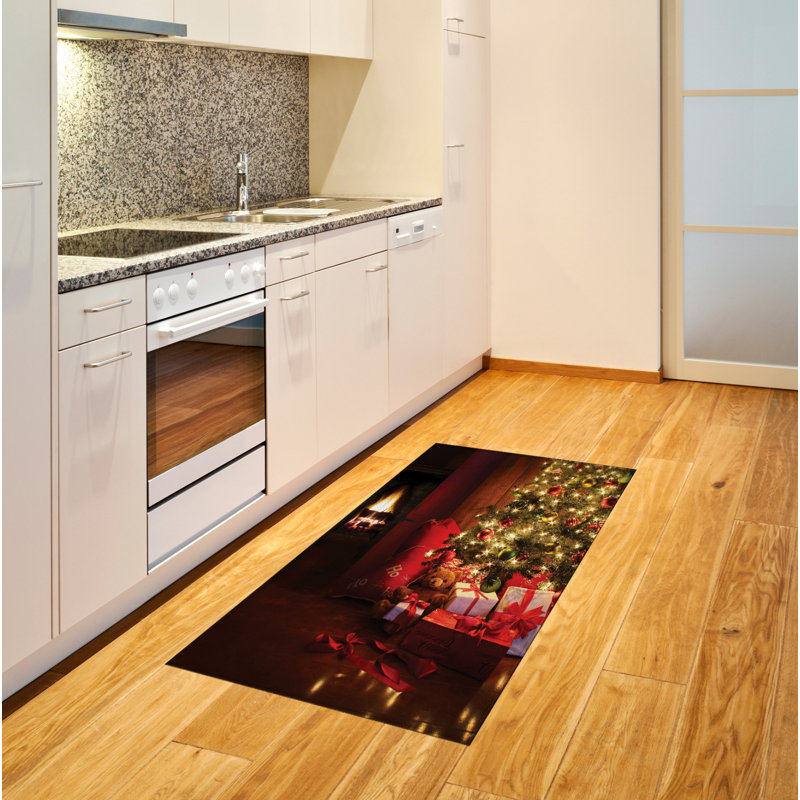 Christmas High Density Long Fiber Poly Threads Decorative Area Rug Carpet, Rectangle 2'7" x 5'