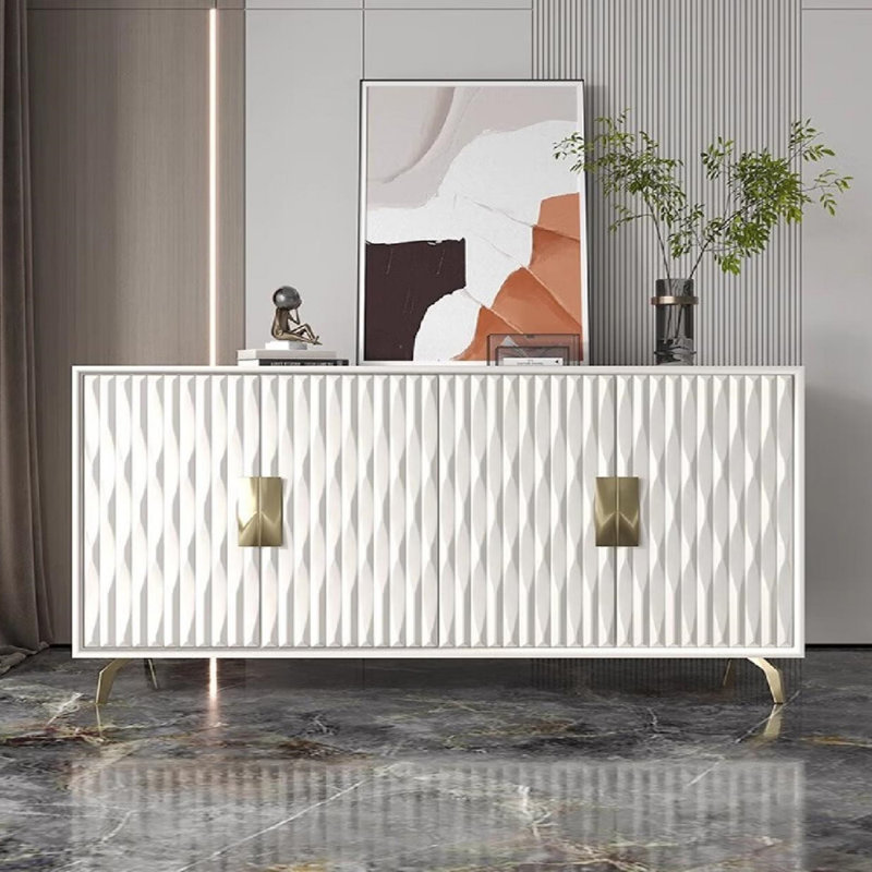 Buffet simple blanc, H 31,5 po x l 62,99 po x P 15,75 po