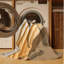 Tapis beige asperge Higgins moderne lavable à la machine - reliure beige-1566137333